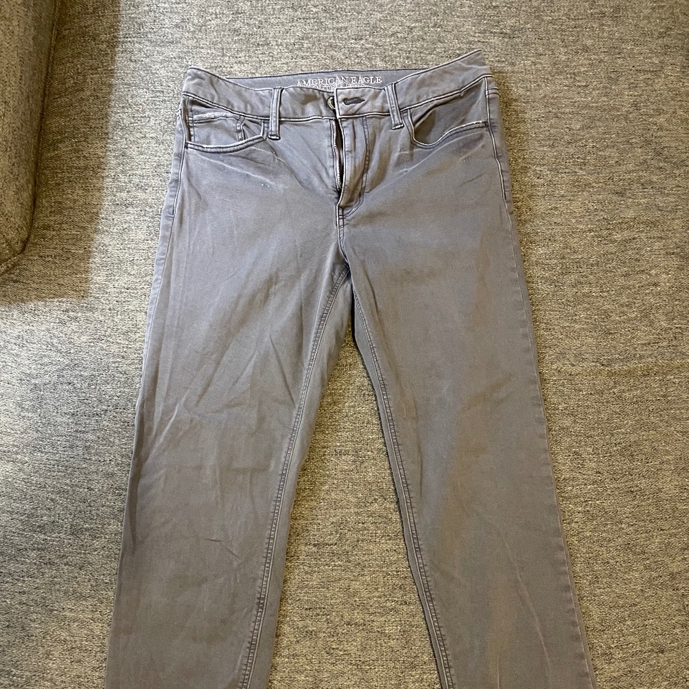 American Eagle Tomgirl Gray Jeans